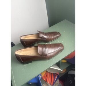 Salvatore Ferragamo Brown Leather Loafers Men Sz 9.5
